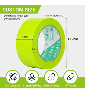 UJANG <strong>Green</strong> Color Washi Rice Paper Tape Uv 30 Days No Free Residue Waterproof Acrylic <strong>Glue</strong> Paint Automotive Masking Painter - Product Image 3