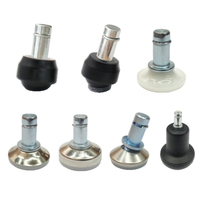 Niveleur de quincaillerie pour meubles Niveleur d'armoire réglable en plastique et goujon Niveleur fileté réglable Base de pied en acier Pieds de chaise