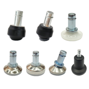 Nivelador de herrajes para muebles, nivelador y espiga de gabinete de plástico ajustable, nivelación roscada ajustable, Base de pie de acero, pies de silla - Product Image 5