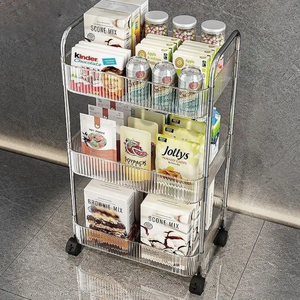 Scaffale in Plastica a Più Ripiani, Scaffalatura Autoportante per Cucina, Dispensa, Bagno, Soggiorno - Product Image 1