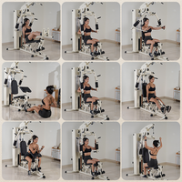 Station de musculation multifonctionnelle professionnelle pour la maison avec presse à jambes, machine d'entraînement de force tout-en-un pour un entraînement complet du corps
