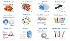 दंत सामग्री ऑर्थोडोन्टिक ओ रिंग इलास्टिक चेन लेटेक्स लोचटिक लिगचर संबंध प्राकृतिक रबर बैंड चिड़ियाघर पैकेज इलास्टिक रिंग - Product Image 6