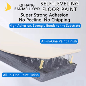 Peinture pour sols d'atelier d'usine à trois couches, à base d'eau, en résine époxy ciment, anti-usure, application au pinceau, liquide - Product Image 4