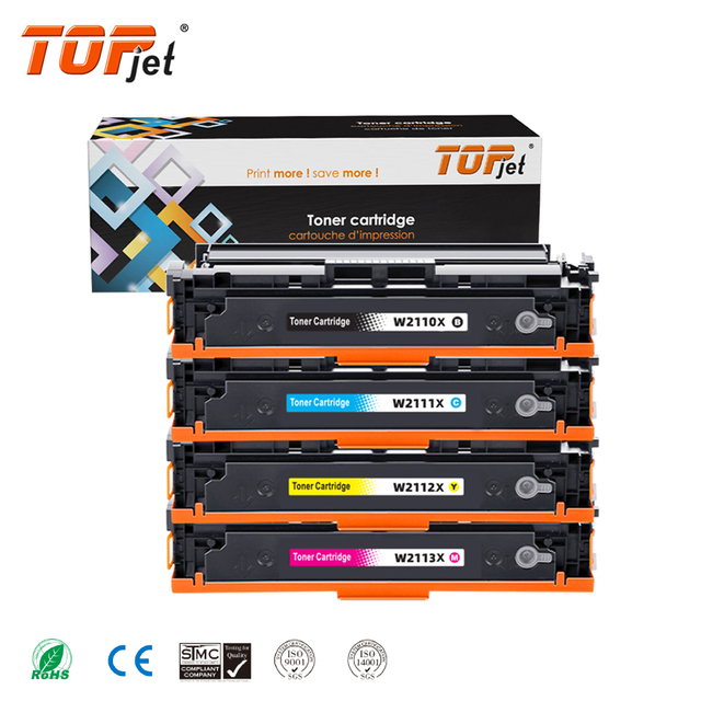 Topjet W2110X 206X 207X Compatible Color Toner Cartridge for HP Laser Jet Pro M255dw M255nw MFP M282nw M554 Laser Printer