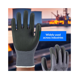 ถุงมือนิรภัยแบบพรีเมี่ยมสำหรับบ่อน้ำมันเคลือบด้วยไนไตรล์ปาล์มเพื่อการจับที่ดีขึ้น - Product Image 1