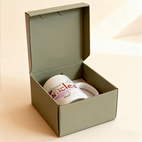 Services de personnalisation de marque : Coffret de tasses, boîte d'emballage en carton pour le transport, boîte d'expédition pour tasses à café, boîte en papier pour tasses en céramique