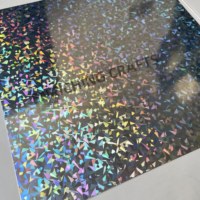 Papier cartonné holographique métallique, feuilles de papier miroir irisé, carton réfléchissant pour artisanat, scrapbooking, affiches, carton