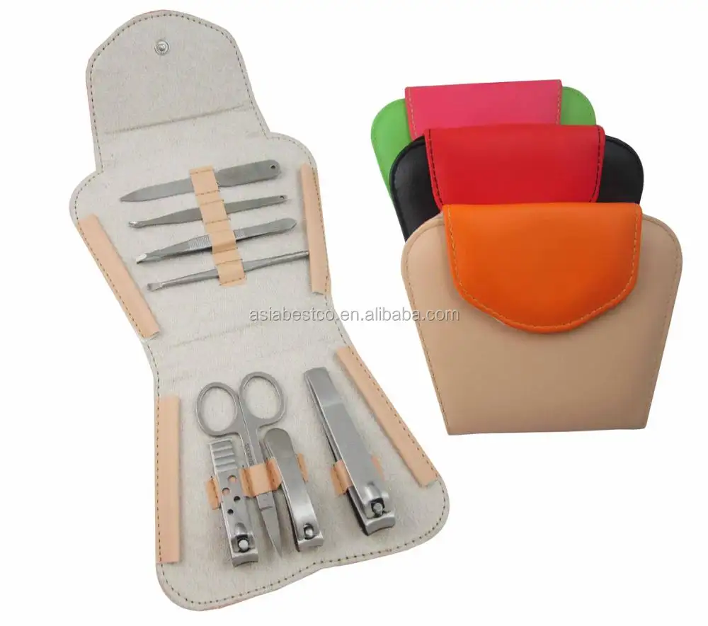 Beauty Imitation Leather Pouch Manicure Pedicure Set For Nail Salon