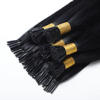 Extensions de cheveux naturels européens double épaisseur, lisses, en stock, prêtes à être expédiées, pré-collées, à prix d'usine en gros