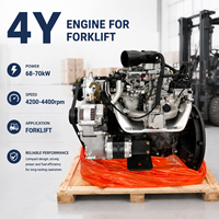 Mesin Bensin SCDC 2.2L 4 Silinder Toyota Buatan Cina Berkualitas Tinggi Tipe Karburator 4Y 68-70kw 4200-4400rpm untuk Forklift