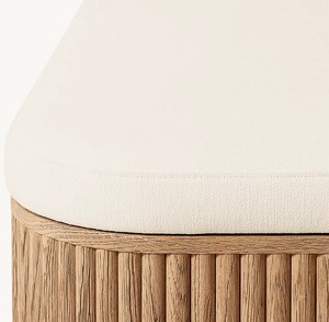 RH White <strong>Oak</strong> Vertical Pattern <strong>Storage</strong> Bed End <strong>Bench</strong> - Product Image 5
