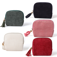 Hete Aanbieding Witte Draagbare Tassellende Rits-Sieradendoosje Fabriekslevering Kettingen Ringen Horloges Sleutels Opberg Sieraden Tas