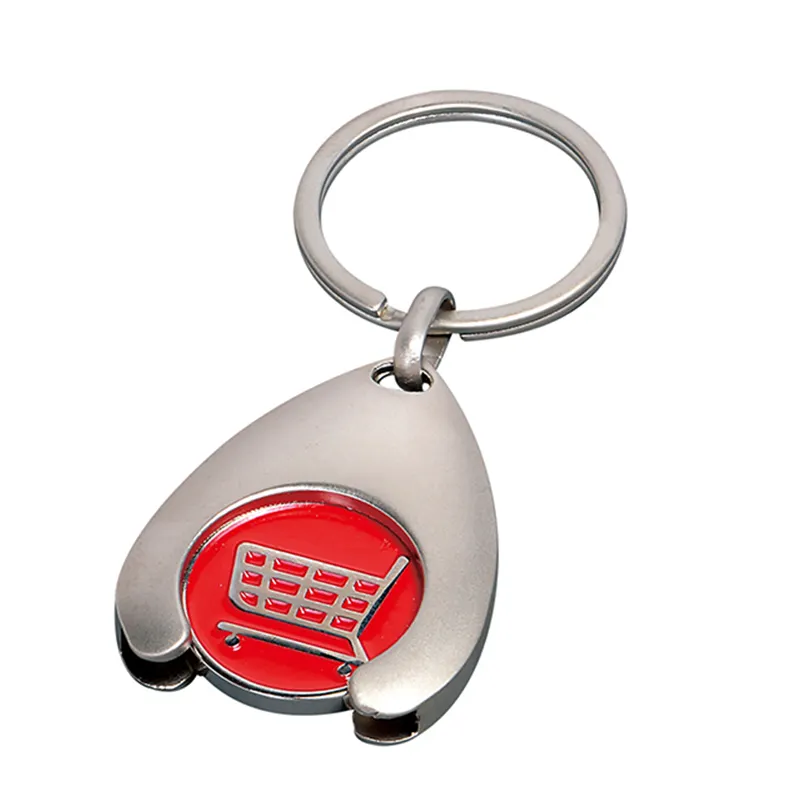 Promotional Custom Logo Souvenir Coin Key Chains For Supermarket Shopping Cart UK Trolley Coin Holder Keychains