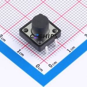 K2-1103DP-K4SW-04 Tactile Switch Through hole-4P,12x12mm Switch Single Pole Single Throw Round Button 2.5N Through Hole - Product Image 1