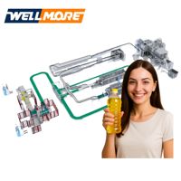 Chaîne de production automatisée d'huiles comestibles : machine de remplissage et d'embouteillage pour huiles de tournesol, végétales, de soja et d'olive