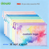 Sacs de rangement étanches personnalisés UIOWIO avec fermeture éclair fluide pour fournitures de bureau, jeux de société, puzzles et organisation en classe