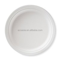 Assiette jetable imprimée personnalisée 6 pouces assiette en papier jetable biodégradable assiette ronde de Bagasse