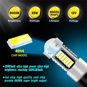 مصباح ضباب أبيض جديد H1 H3 كانبوس 12 فولت 6 واط 4014 SMD 30 6000 كلفن للدراجات النارية والسيارات، مناسب لجميع الاستخدامات - Product Image 5
