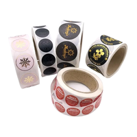 Étiquettes promotionnelles personnalisées durables pour fabricants, autocollants en papier imperméables sur rouleau, impression personnalisée de logos