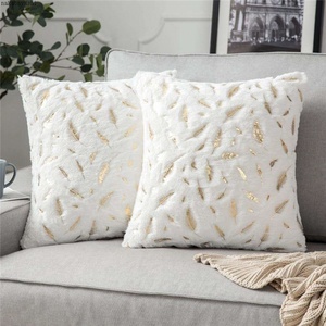 Oreillers en fausse fourrure, <span class=keywords><strong>coussin</strong></span> doux avec impression sur feuille d'or, taille personnalisée, poids de haute qualité, 1 pièce - Product Image 2