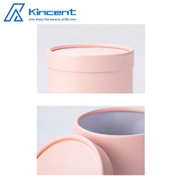 Petite boîte ronde pour fleurs, petite boîte cylindrique de couleur unie, boîte à fleurs pour arrangement floral, boîte cadeau blanche rose