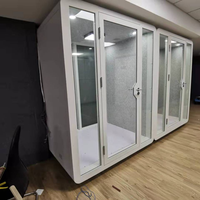 Cabine de réunion modulaire insonorisée pour plusieurs personnes, pour bureau, intérieur, acoustique