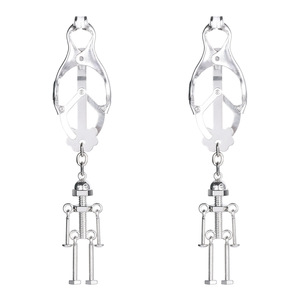 Pinzas para Pezones, Juguete Sexual BDSM, Clip para Pezones <span class=keywords><strong>de</strong></span> Acero Inoxidable Plateado, Joyería <span class=keywords><strong>de</strong></span> Cadena Corporal, Impermeable, para Mujeres y Parejas - Product Image 6
