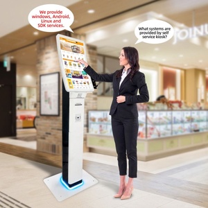 Bank,hospital,hall Queuing System Kiosk, <b>Scanner</b> Ticket <b>Printer</b> Machine <b>With</b> Curved Touch Display, Queue Management System - Product Image 1