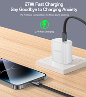 Câble de données tressé ultra-fin Yesido PD27W à charge rapide Type-C vers IP 1,2 m CA206P