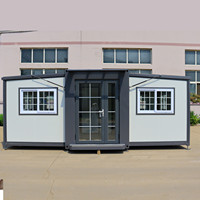 Maison conteneur mobile extensible Suihe 40 pieds, 2/3 chambres, design respirant, style moderne du milieu du siècle, salon de supermarché