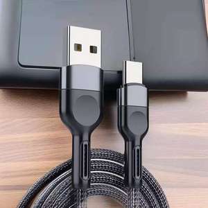 Cable USB al por Mayor con Blindaje Trenzado, Cable USB-A a Tipo-C de 1M 2M con Cable de Cobre, Carga Rápida de 3A para Teléfono Móvil - Product Image 1