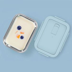 Boîtes de préparation de repas en verre borosilicate divisées, boîte de conservation alimentaire en verre hermétique et anti-fuite avec couvercle ventilé pour micro-ondes et congélateur - Product Image 4