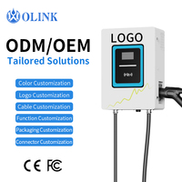 Cargador de Vehículos Eléctricos OLINK Nuevo, Montado en Pared, 40KW, Uso Comercial, OCPP1.6J, Certificado CE, Estación de Carga Rápida