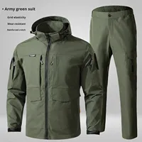 Ensemble tactique softshell chaud et résistant pour homme, imperméable et résistant à la chaleur, camouflage, vêtements de travail, tendance, mode décontractée