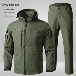 Ensemble tactique softshell chaud et résistant pour homme, imperméable et résistant à la chaleur, camouflage, vêtements de travail, tendance, mode décontractée - Product Image 3