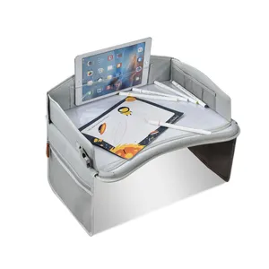 Bandeja de viaje para asiento de coche para niños, accesorios de bandeja para asiento de coche, mesa de actividades para niños pequeños, escritorio de vuelta con organizador de viaje de carretera, elementos esenciales - Product Image 1