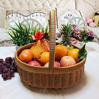 Nouveau panier ovale en PP vintage tissé à la main pour l'arrangement floral, l'emballage de fruits et les boîtes cadeaux