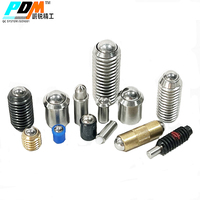 Pin Plunger Pegas Kekuatan Tinggi dengan Soket Berlubang, Plunger Pegas Ujung Bola, Plunger Bola Baja Tahan Karat 440c, M8 M10 M12