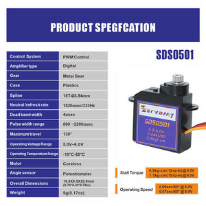 5g high-precision digital micro <strong>servo</strong> <strong>motor</strong> 5.0v-6.0v coreless metal gear rc <strong>servos</strong> , aircraft, mini Z, car, <strong>robot</strong>, smart lock - Product Image 4