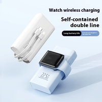 Aspiration magnétique sans fil charge rapide Mini câble de charge intégré 10000mAh Banque d'alimentation mobile rechargeable pour téléphone ou montre