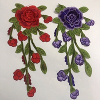 Multi Colors 3d Floral Soluble dans l'eau Broderie Dentelle Applique Embellissement de Vêtements LT2624A