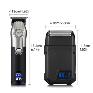 New Arrival Men's Professional Barber Rechargeable Foil Shaver Hair Clippers <b>Trimmer</b> Set USB Power for Use Shaver Set - Product Image 2