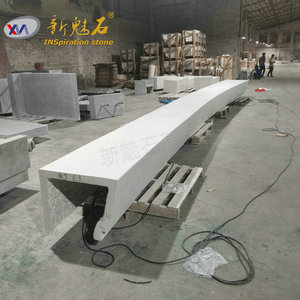 Nuevos Materiales de Construcción de Piedra, Banco de Hormigón GRC 1200*600*500, Diseño Hueco para Uso en Interiores y Exteriores - Product Image 1