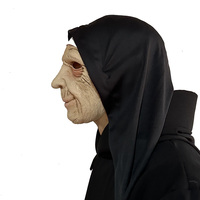 Masque en latex drôle de nonne d'horreur avec foulard, personnalisable pour fêtes, Halloween, carnavals et festivals - Grande Vente