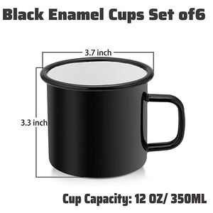 High Quality Printing Customized Classic Simplicity Iron 4oz Enamel Cup with Lid - Product Image 3