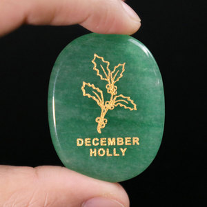 Accesorios <span class=keywords><strong>de</strong></span> joyería DIY con temática floral: <span class=keywords><strong>Piedra</strong></span> inspiradora <span class=keywords><strong>de</strong></span> aventurina verde natural <span class=keywords><strong>de</strong></span> diciembre, tallada ovalada rosa, para pulgar (Palm Power) - Product Image 2