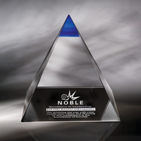 Trophées créatifs de pyramide de cristal sur mesure Récompenses de fin d'année Trophée de la médaille commémorative de la réunion annuelle des entreprises