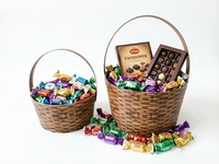 Nouveauté, boîte en carton artisanal écologique personnalisée, boîte en papier pour l'emballage des fleurs, petit panier en carton pour cadeau