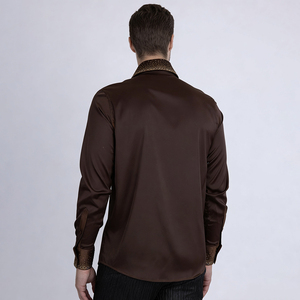 <span class=keywords><strong>Camisa</strong></span> de <span class=keywords><strong>hombre</strong></span> con <span class=keywords><strong>cuello</strong></span> de diamantes de imitación, <span class=keywords><strong>sin</strong></span> costuras, <span class=keywords><strong>sin</strong></span> necesidad de planchar, de <span class=keywords><strong>manga</strong></span> <span class=keywords><strong>larga</strong></span>, camisas de alta calidad con diamantes de imitación en las mangas <span class=keywords><strong>para</strong></span> <span class=keywords><strong>hombre</strong></span> - Product Image 4
