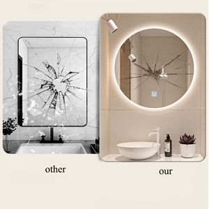 Miroir de salle de <span class=keywords><strong>bain</strong></span> à écran tactile personnalisable, sans cadre, miroir mural intelligent pour salle de <span class=keywords><strong>bain</strong></span>, miroir en verre HD anti-buée avec bord poli pour la décoration de la maison - Product Image 5